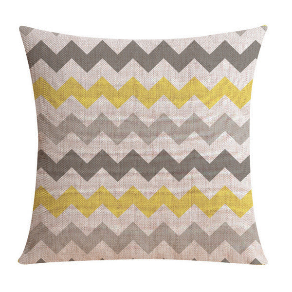 Art Pillow - Geel beige grijs