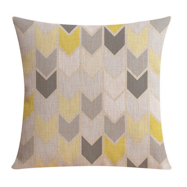 Art Pillow - Geel beige grijs