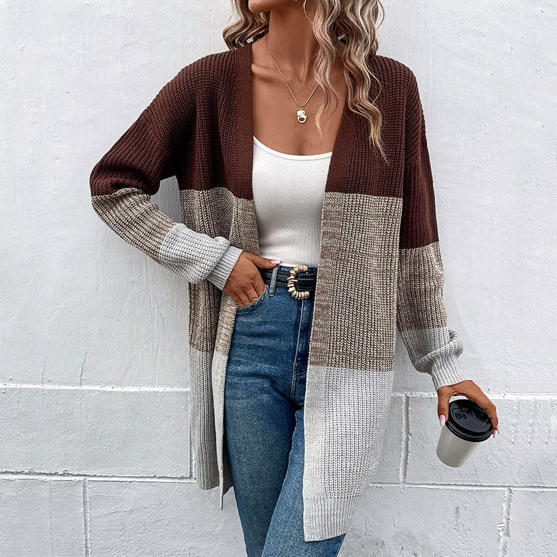 Long Open Cardigan Multicolor